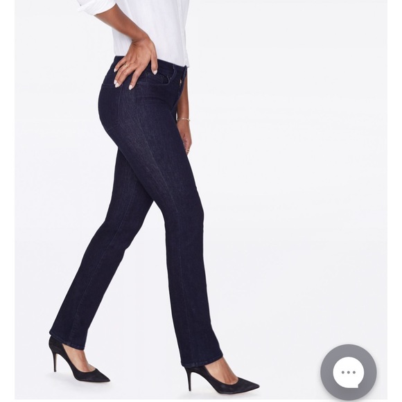 NYDJ Denim - NYDJ Marilyn Straight Dark Wash Jeans, Size 2